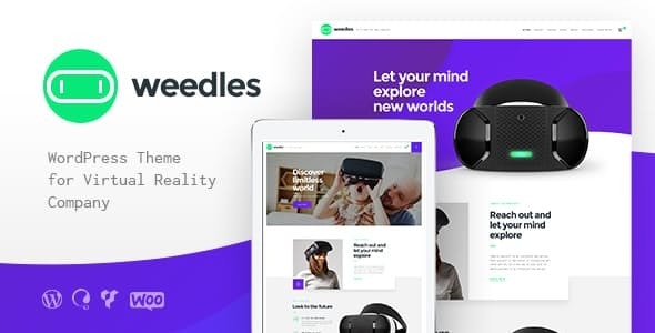 Weedles - Virtual Reality Landing Page & Store WordPress Theme