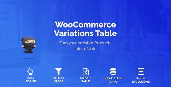 WooCommerce Variations Table 可变属性选项卡插件