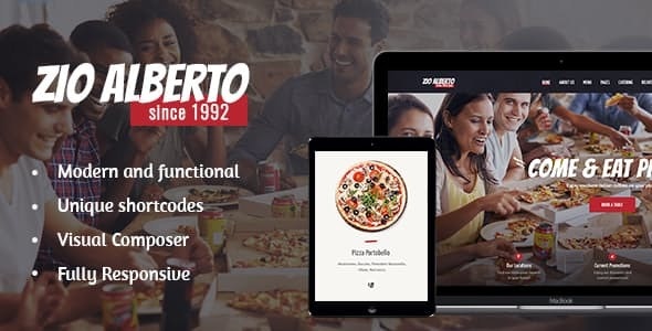  Zio Alberto - Pizza Restaurant Cafe WordPress Theme