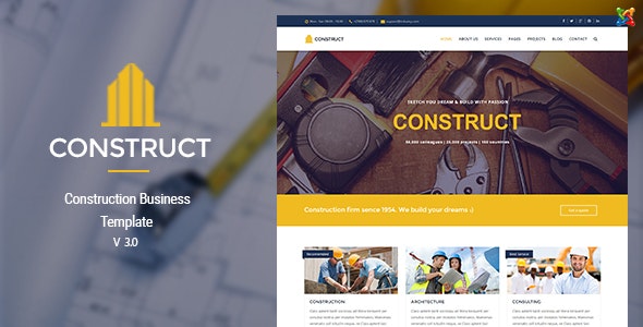 Construct - 建筑工程设计 Joomla 模板