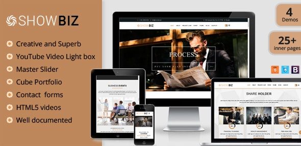 Showbiz - 多用途企业商务 HTML 网站模板