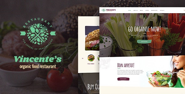 Vincente's - 生态有机食品餐厅WordPress主题
