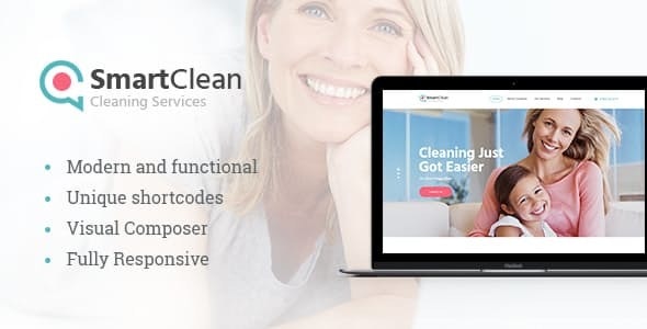 SmartClean - 客房洗涤清洁布草公司WordPress主题