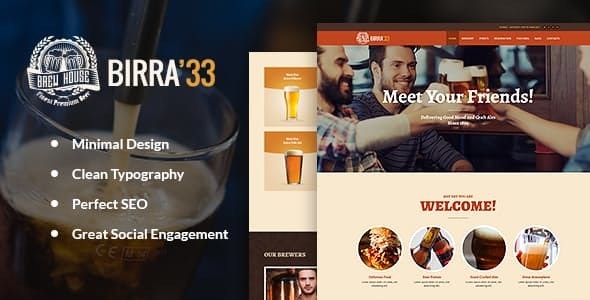 Birra33 - 酿酒厂啤酒俱乐部WordPress主题