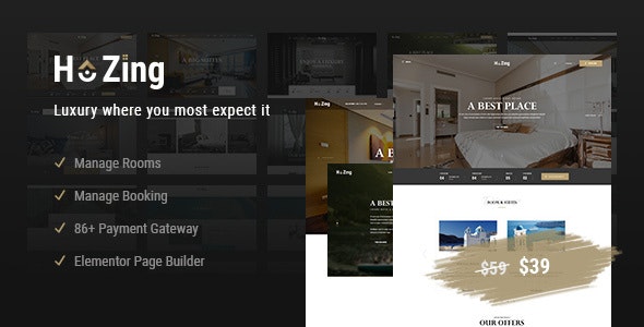 Hozing Hotel Booking - WordPress Theme