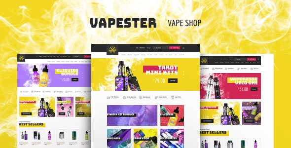 Vapester -创意香烟店电子烟商店Woomerce主题