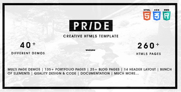 Pride - 多用途展示网站HTML5模板