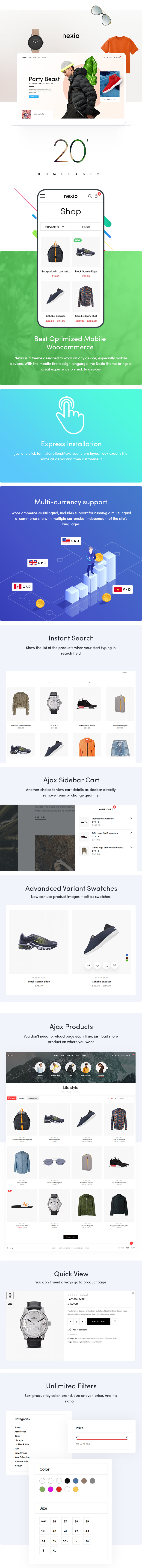 Nexio - 时尚服饰商店网站WooCommerce模板