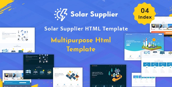 Solar Supplier - 太阳能能源企业网站HTML模板