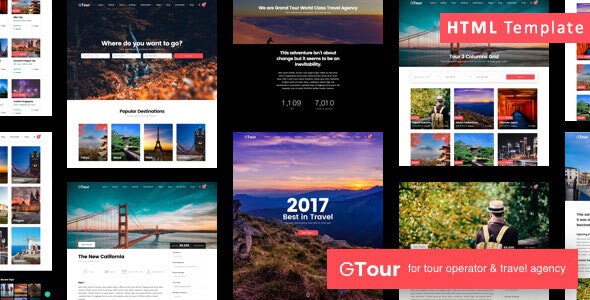 Grand Tour - 旅行社网站HTML模板