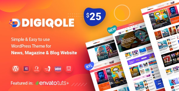 Digiqole - News Magazine WordPress Theme