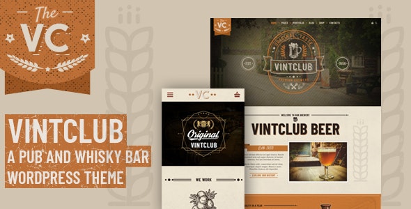VintClub - 酒吧威士忌酒水网站WordPress主题