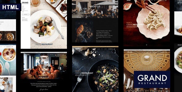 Grand Restaurant - 创意酒店美食HTML模板