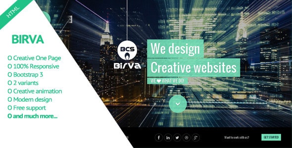 Birva - 创意单页HTML模板