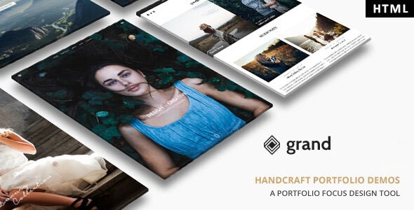 Grand Portfolio - 作品展示网站HTML模板