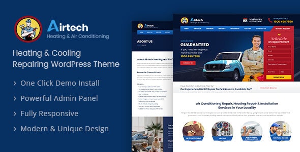  Airtech - WordPress Theme of Plumbing Home Economics Service Website