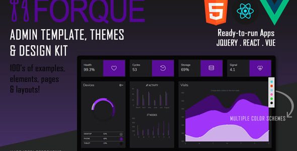 Forque - Bootstrap 4 后台管理HTML模板