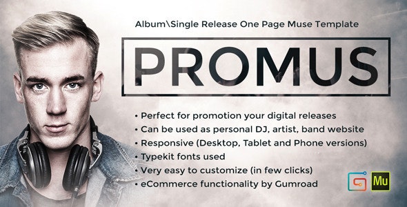 Promus - 音乐专辑/DJ/乐队/艺人Muse模板