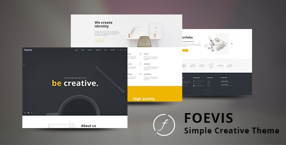 Foevis - 创意简约网站模板WordPress主题