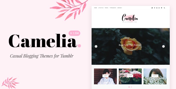 Camelia - 简约博客网站模板 Tumblr 主题