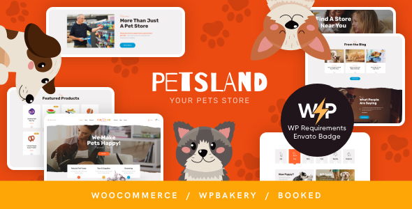 Pets Land - 兽医宠物家畜商店wordpress主题