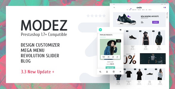 MODEZ - 高端创意在线商店Prestashop模板