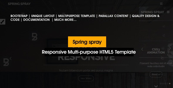 Springspray - 多用途网站HTML5模板