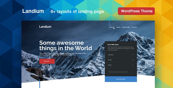 Landium - 应用程序APP着陆页WordPress模板