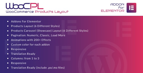WooCommerce Products Layout for Elementor  - 商店产品布局WordPress插件