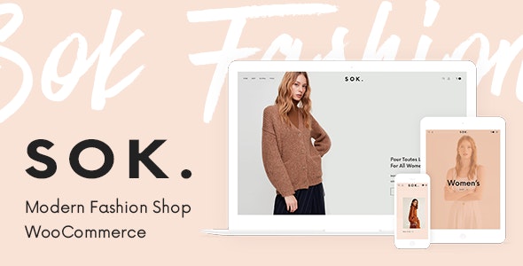  Sok - Modern Fashion Website Template WordPress Theme