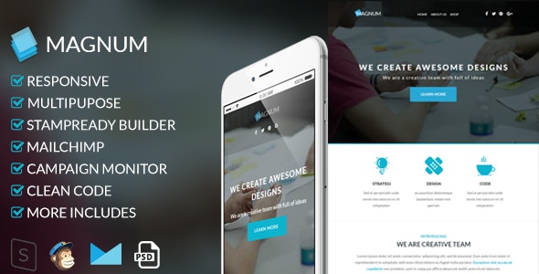 Magnum - 响应式电子邮件模板HTML模板