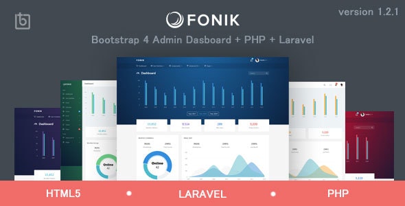 Fonik - Bootstrap 4 后台管理仪表板HTML模板
