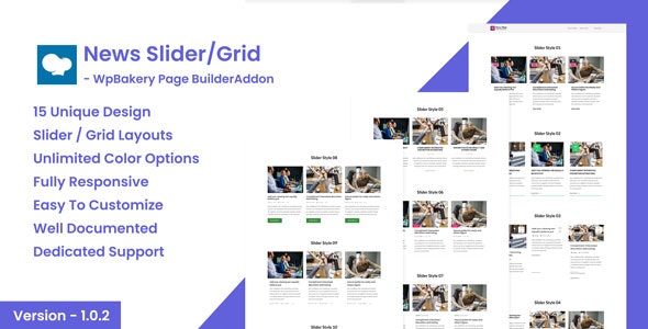 News Post Sliders News Post Grid Builder Addon - 可视化新闻文章发布WordPress插件