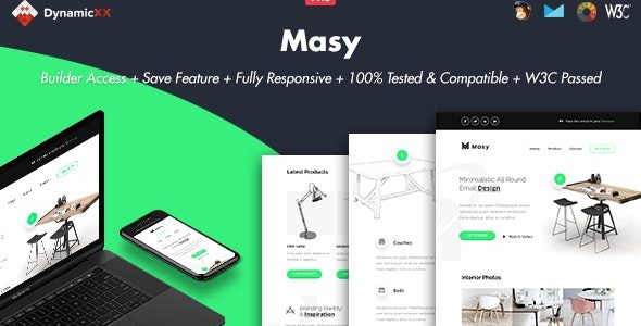 Masy - 响应电子邮件+在线模板生成器