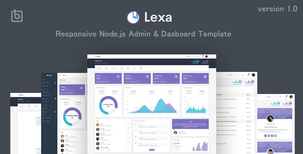 Lexa - 响应式Node.js管理仪表板HTML模板