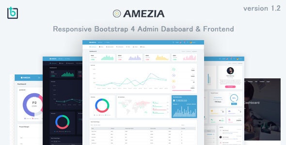 Amezia - 响应式管理仪表板HTML模板