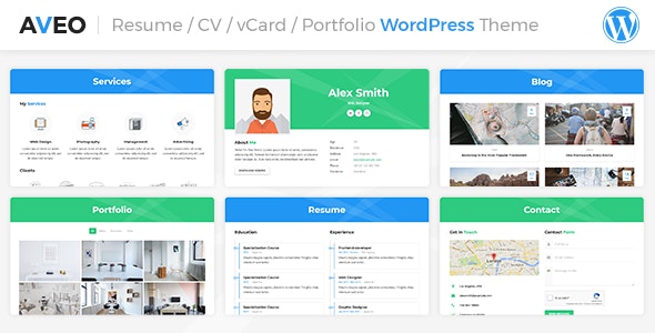 Aveo - CV/Resume WordPress Theme