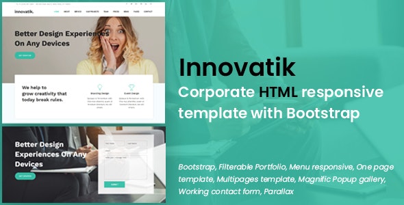Innovatik - 响应式企业网站HTML模板
