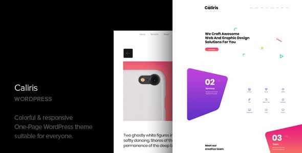 Caliris - 响应式单页网站WordPress模板