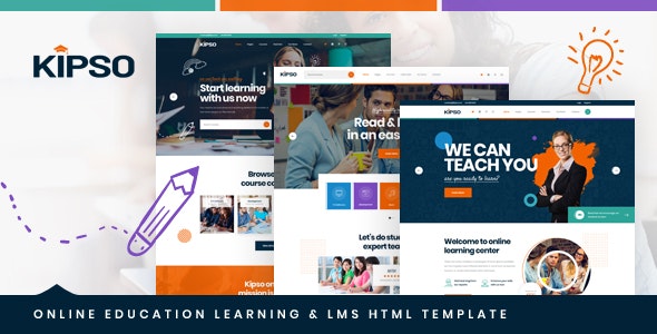 Kipso - LMS在线教育学习HTML模板