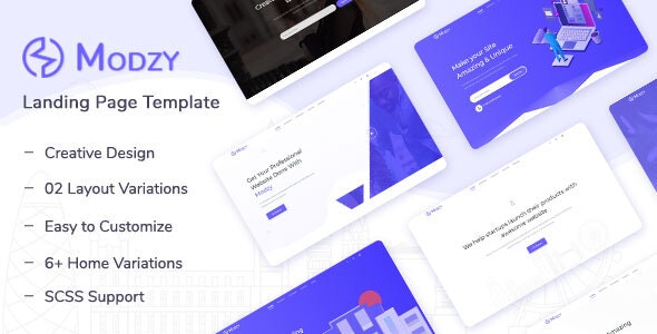 Modzy - 科技公司网站着陆页HTML模板