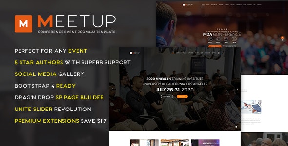 MeetUp - 会议活动事件Joomla模板