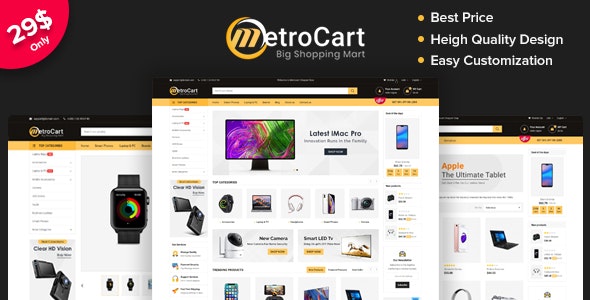 Metrocart - 电子数码商店Prestashop主题