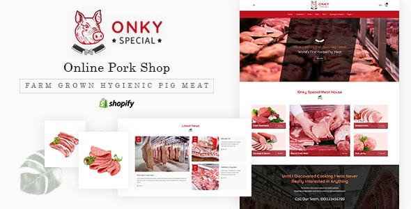Onky - 肉制品食材网站Shopify主题