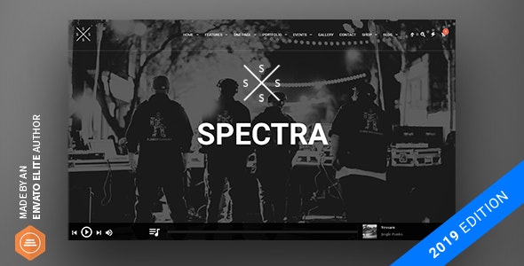 Spectra - DJ音乐电台网站模板WordPress主题