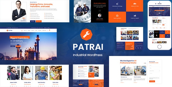 Patrai Industry - 工厂加工企业WordPress主题
