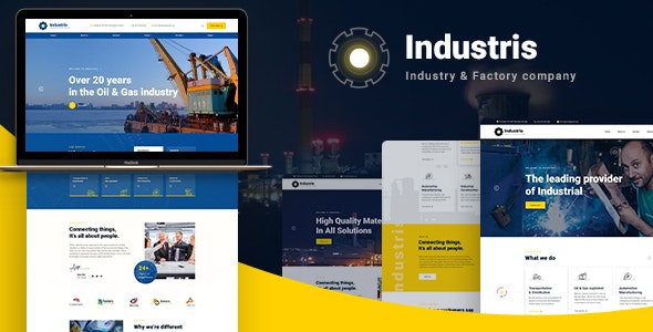 Industris - 工厂加工企业网站WordPress汉化主题