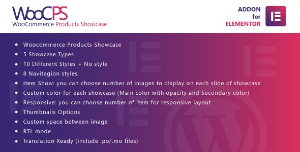 WooCommerce Products Showcase for Elementor - 商品展示WordPress 插件