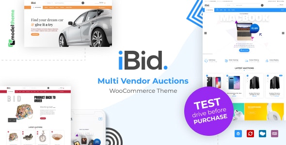 iBid - 多供应商拍卖网站WooCommerce模板