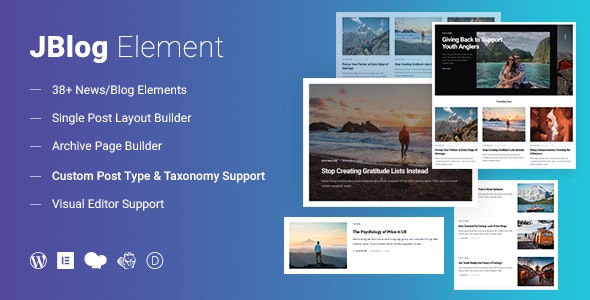 JBlog Elements - Elementor/WPBakery页面构建器博客插件